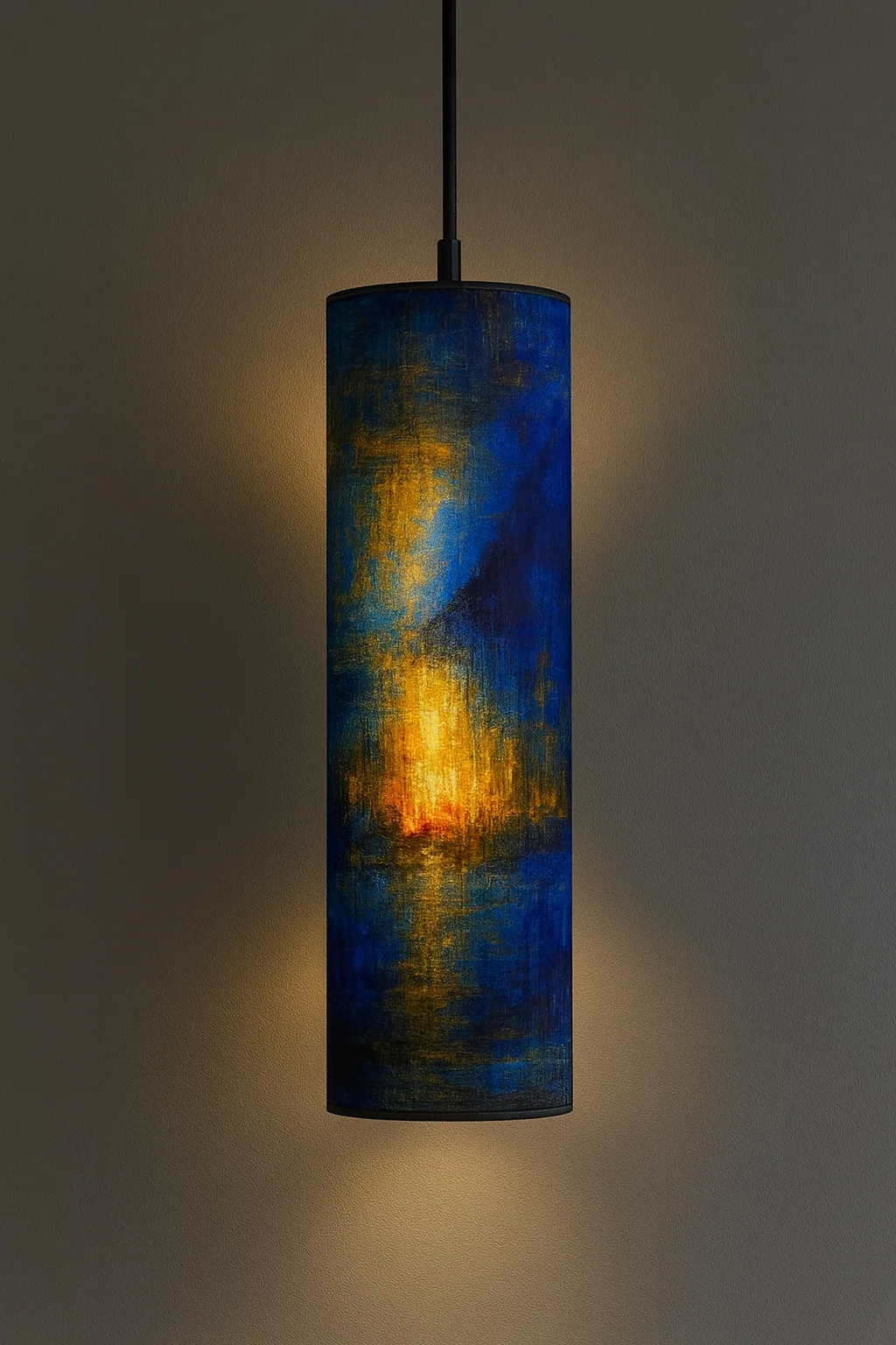 Blue cylinder pendant